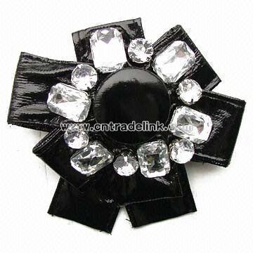 Costume Brooch with Acrylic Stone
