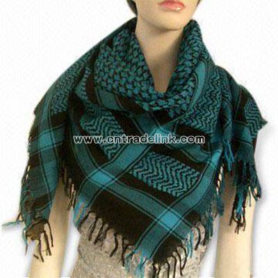 Cotton Plat Embroidery Scarf