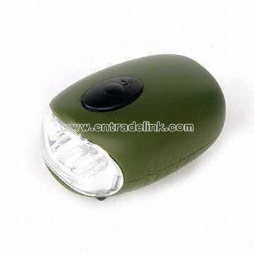 Crank-powered LED Flashlight