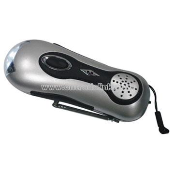 Cranking flashlight with Radio