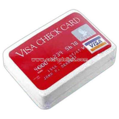 Credit Card Shaped compressed sports towel