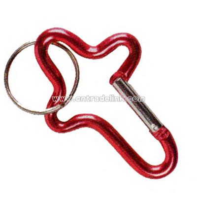 Cross shaped carabiner key holder