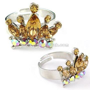 Crown Shape Cz Jewelry Ring