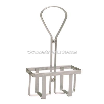 Cruet / shaker rack heavy duty chrome plated steel