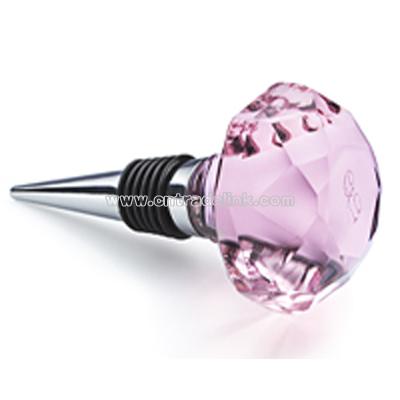Crystal Bottle Stopper - Pink