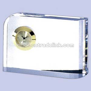 Crystal Clear Rectangle Timepiece