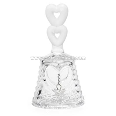 Crystal Double Heart Bell