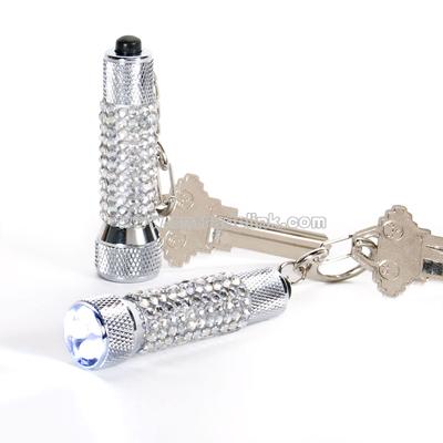 Crystal Flashlight Keychain