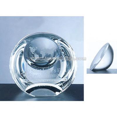 Crystal Globe Dome Paperweight