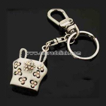 Crystal Keychain with Rhinestone Material