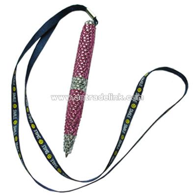 Crystal Pen With Lanyard
