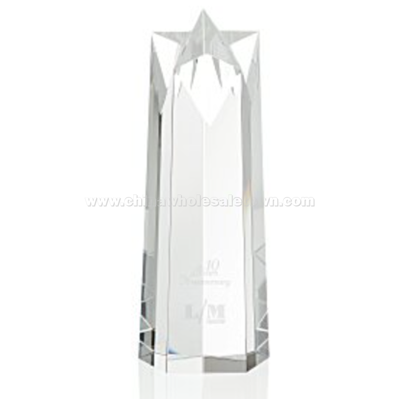 Crystal Star Obelisk Award - 10
