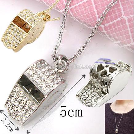Crystal Whistle Necklace