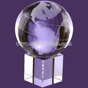 Crystal award globe