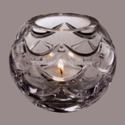 Crystal bowl style votive holder