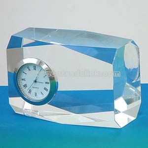 Crystal column clock
