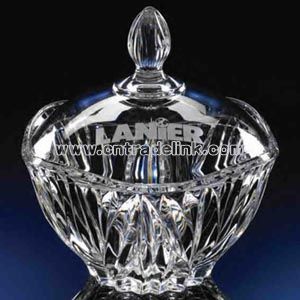 Crystal covered candy dish