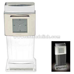 Crystal desk clock