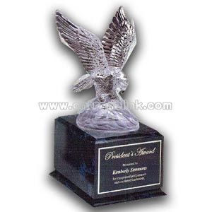 Crystal eagle figurine