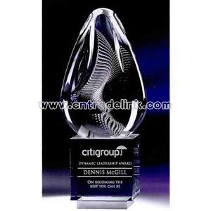 Crystal egg shape award