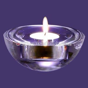 Crystal glaze candle holder