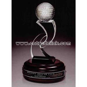 Crystal golf ball