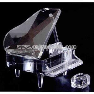 Crystal grand piano set