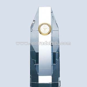Crystal octagon tower clock