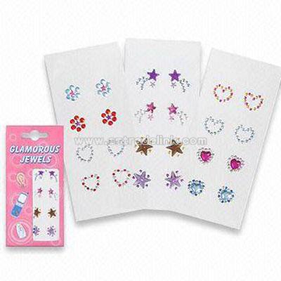 Crystal or Rhinestone Stickers with Non-toxic Glue