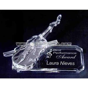 Crystal violin shape gift