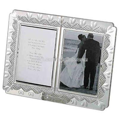 Crystal wedding announcement frame