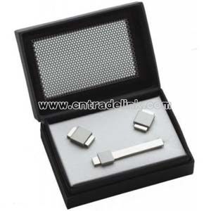 Cuff Links Tie Bar Set