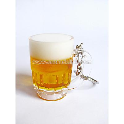 Cup shape liquid keychain