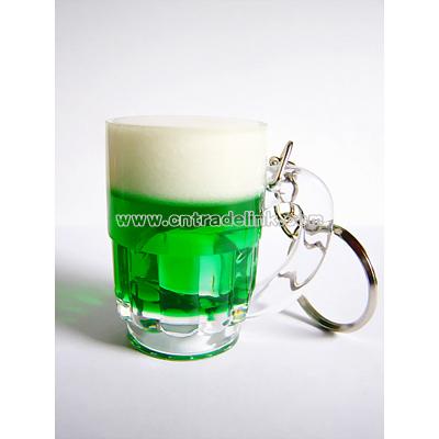 Cup shape liquid keychain
