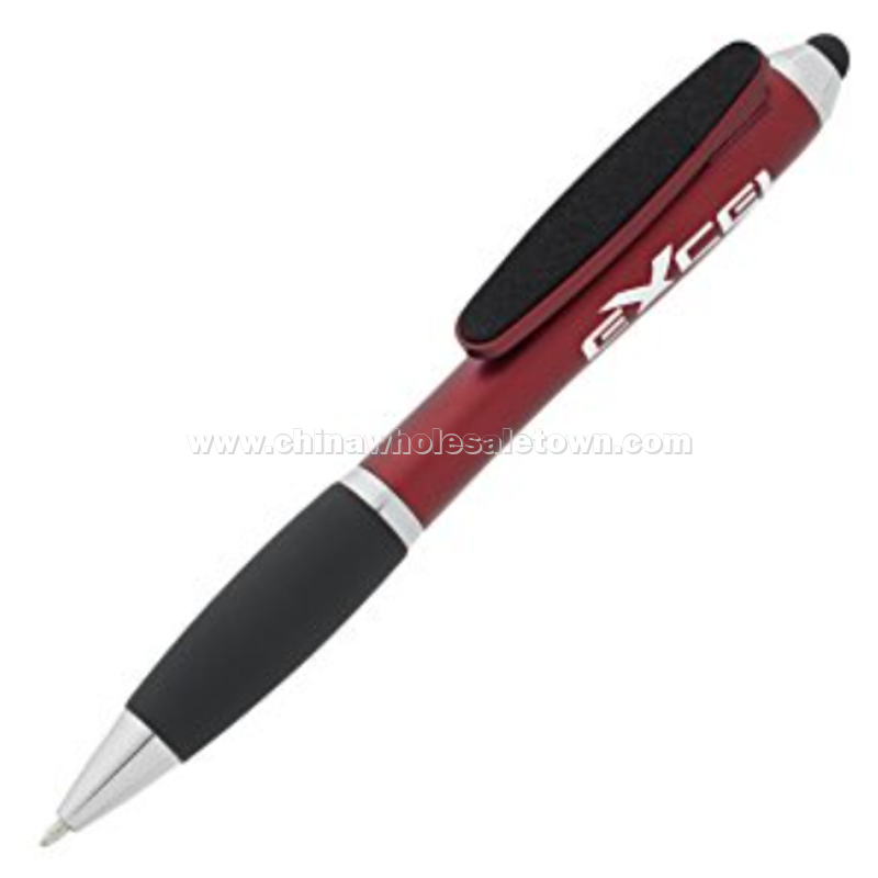 Curvy Stylus Twist Pen with Screen Cleaner