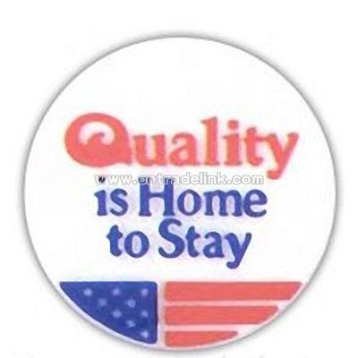 Custom Printed Round plastic stock design lapel pin