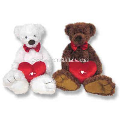 Custom plush Valentine's day teddy bear with heart