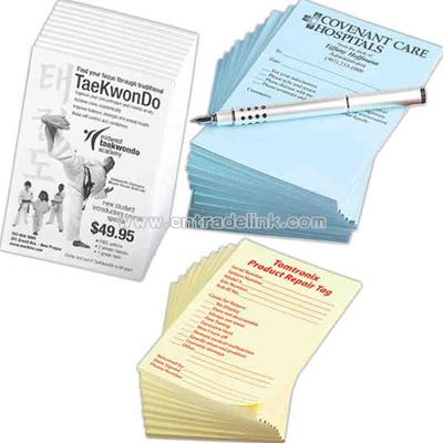 Custom printed note pad