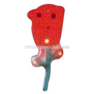 Custom rose shape flash lapel pin