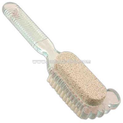 Cute foot-shaped handled pumice stone with nail brush