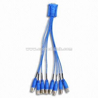 DB15 to 8BNC VGA Monitoring Cable