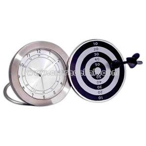 Dartboard metal alarm clock