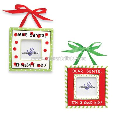 Dear Santa Christmas Frame Ornament