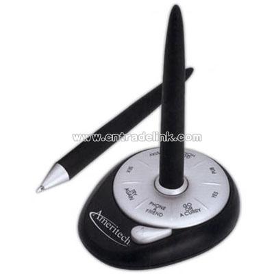 Decision maker desk stand and pen
