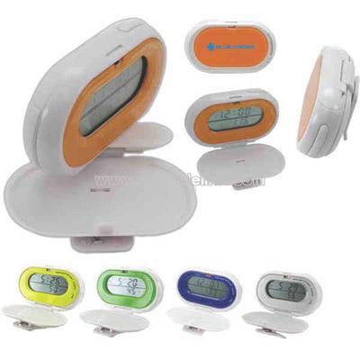 Deluxe 2 tone pedometer with multi functions