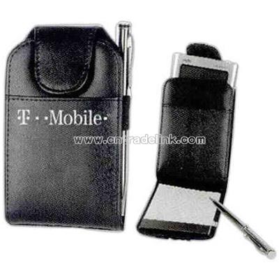 Deluxe leatherette electronic organizer jotter