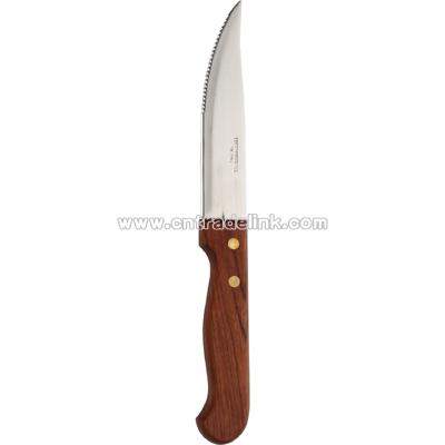 Deluxe rosewood handle pointed end jumbo steak knife