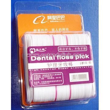 Dental floss rod 100 installed