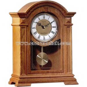 Desk clock in wood case