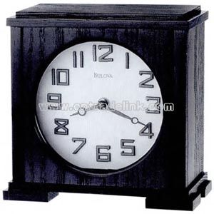 Desk clock in wood case